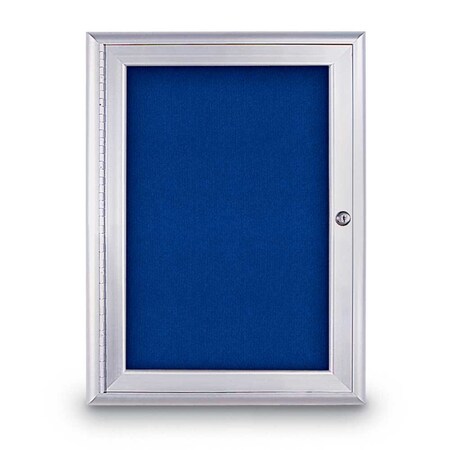 United Visual Products Sliding Door Indoor Enclosed Corkboard, 9 UV9029ACSH-GOLD-APRICOT